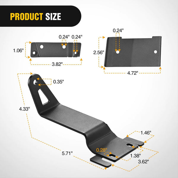 50” Light Bar Mounting Bracket Over-Windshield Mount Kit For 2021-2023 Ford Bronco 2/4 Door