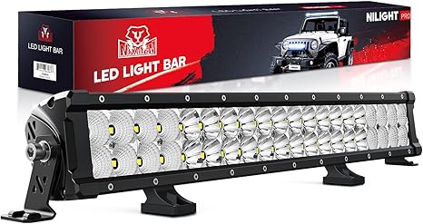 LED Light Bar 21.6 Inch 200W Flood Spot Combo Beam 24000LM Osram P8/5W Chips Offroad Lighting IP68 LED Driving Light for Pickup Truck SUV ATV UTV Boat Jeep