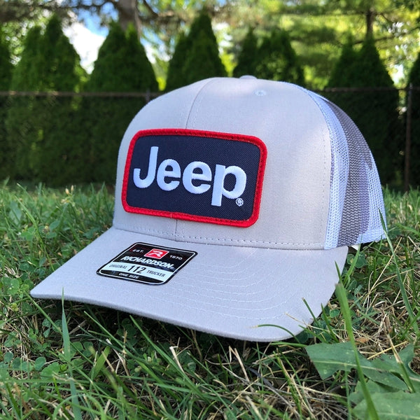 Hat - Jeep Richardson Heather Grey and Camo Trucker Patch Hat