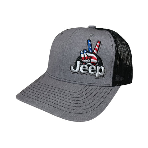 Hat - Jeep Wave USA Patch - Heather Grey/Black