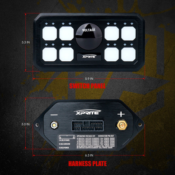 8 Gang Switch Panel Control System for Universal Application | Rogue Series