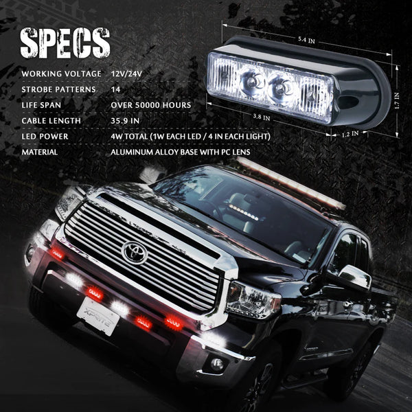 Surface Mount Grille Strobe Light Head | Marker Series