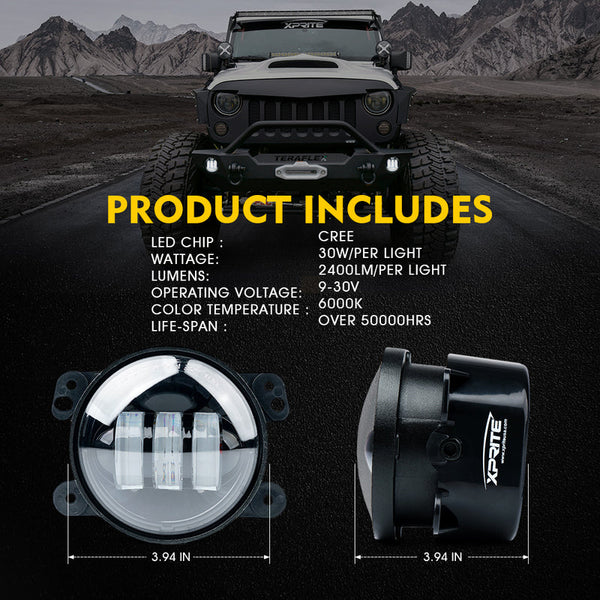 4" LED Fog Light for Jeep | Explore Series