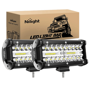 6.5" 120W Triple Row Spot/Flood LED Light Bars (Pair)