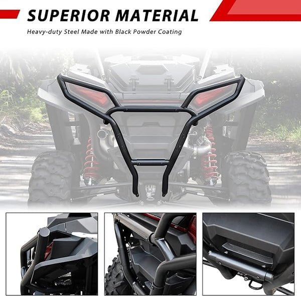 Rear Bumper for Polaris RZR XP 1000 2024+, Heavy Duty UV-Resistant Powder Coating Bumper Guard for Polaris RZR 1000 XP/XP 4 Ultimate Sport Premium 2024 2025