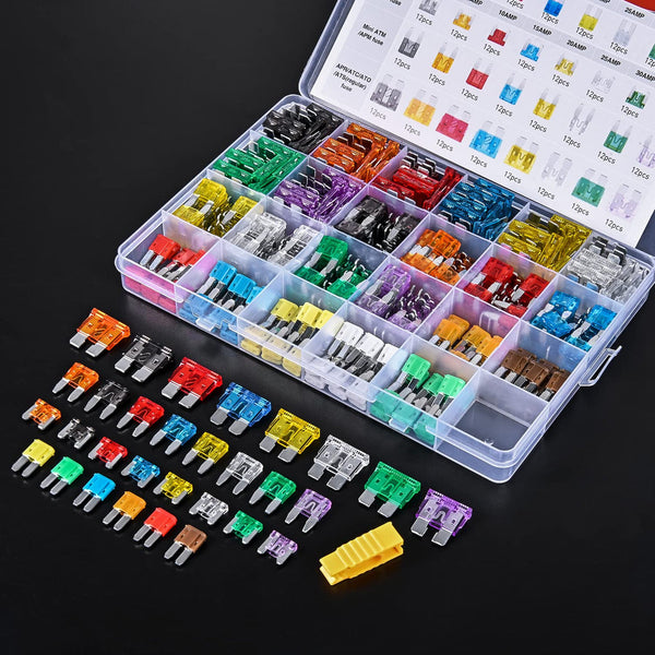 372Pcs Fuses Assortment Kit Standard Mini LP Mini Micro2 Blade Fuse