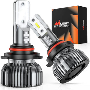 E20 9005/HB3 50W 10000LM 6000K IP67 LED Headlight Bulbs (Pair)