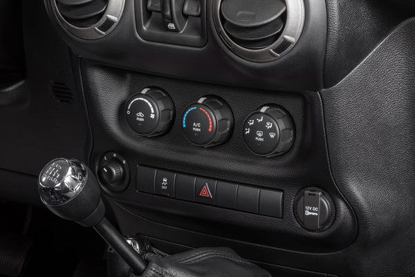 AJT Design Impact Climate Control Knob Trim Rings for 11-18 Jeep Wrangler JK