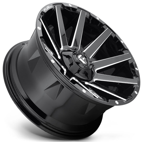 Fuel® Off-Road D61518902650 Contra Wheel in Gloss Black with Milled 18x9 with 5.00in Backspace for 07-24 Jeep Wrangler JK, JL and Gladiator JT