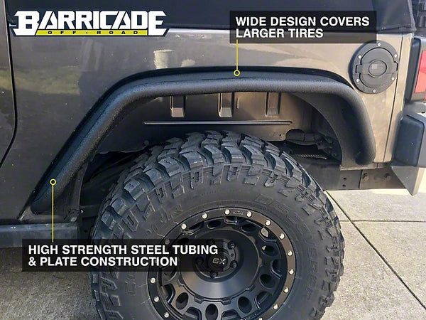 Tubular Fender Flares with LED Lighting (07-18 Jeep Wrangler JK)