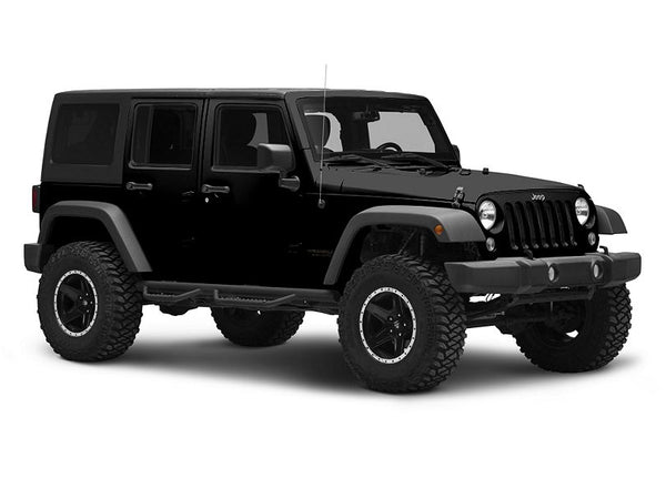 3-Inch Nerf Drop Side Step Bars; Black (07-18 Jeep Wrangler JK 4-Door)