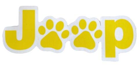 Jeep logo with dog paw- Sticker