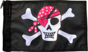 12″x18″ Pink Pirate Flag