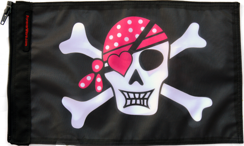 12″x18″ Pink Pirate Flag