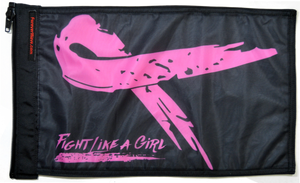 Pink Ribbon Fight Like A Girl Flag