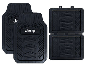 Plasticolor WeatherPro 4pc Universal Jeep Logo Floor Mats  001668R01