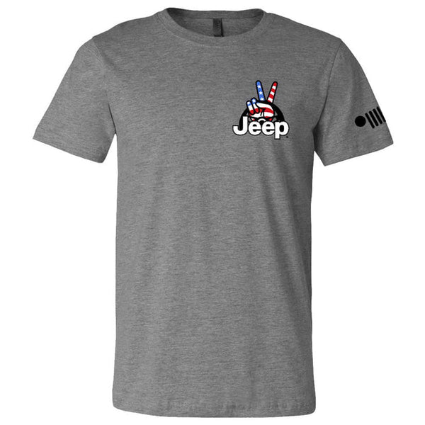 Mens Jeep® Wave USA T-Shirt - Heather Grey