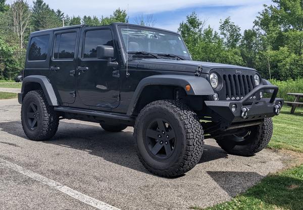 TACTIK HD Front Bumper with Hoop for 07-18 Jeep Wrangler JK