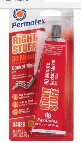 Permatex The Right Stuff Red RTV High Temperature 90 Minute Gasket Maker 3 oz