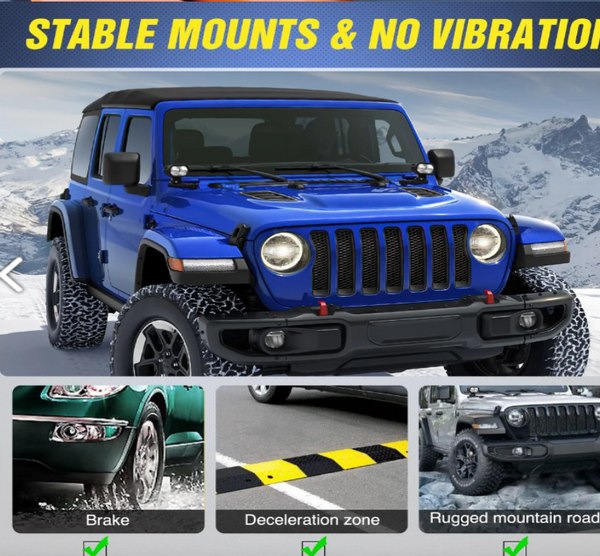 Front A-Pillar Hood Cowl Mounts For 2018-2023 Jeep Wrangler JL/JLU 2020-2023 Gladiator JT