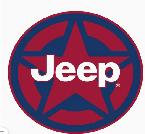 Sticker - Jeep® Star Red and Blue - Round