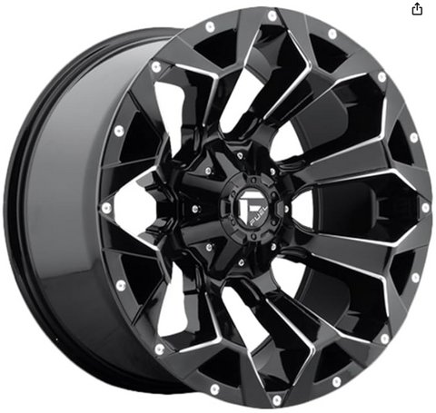 Fuel Assault 17x9 Gloss Black Wheel/Rim 5x4.5 & 5x5 with a 1mm Offset and a 78.1 Hub Bore. Partnumber D57617902650