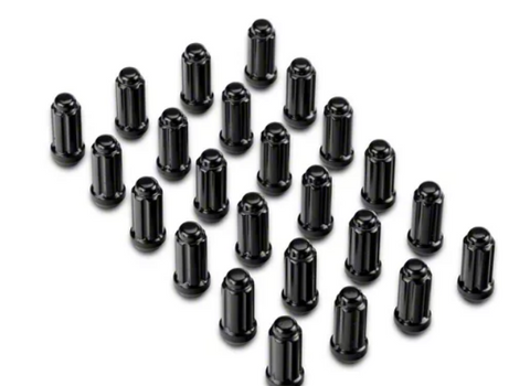 Black 6-Spline Lug Nut Kit; 14mm x 2.0; Set of 24