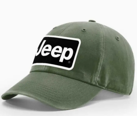 Hat - Jeep Chino Twill Patch - Light Olive