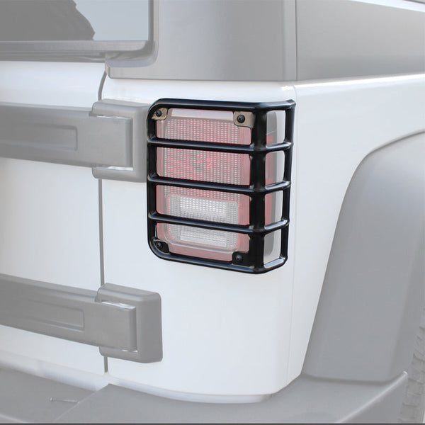 Black Taillight Guards For 2007 - 2018 Jeep Wrangler JK