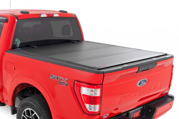 Hard Tri-Fold Flip Up Bed Cover 5'7" Bed | Ford F-150 2WD/4WD (2015-2020)