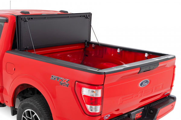 Hard Tri-Fold Flip Up Bed Cover 5'7" Bed | Ford F-150 2WD/4WD (2015-2020)