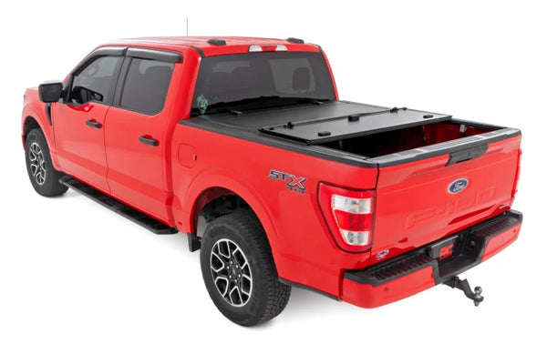 Hard Tri-Fold Flip Up Bed Cover 5'7" Bed | Ford F-150 2WD/4WD (2015-2020)