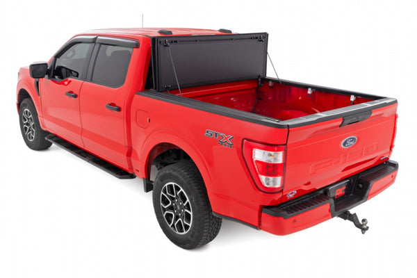 Hard Tri-Fold Flip Up Bed Cover 5'7" Bed | Ford F-150 2WD/4WD (2015-2020)