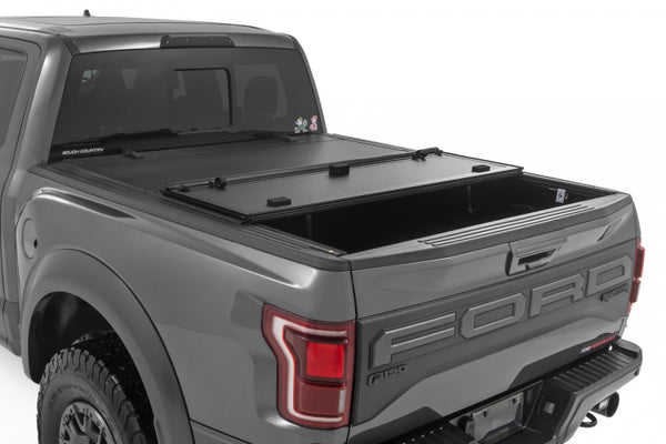 Hard Tri-Fold Flip Up Bed Cover 5'7" Bed | Ford F-150 (21-25)/F-150 Lightning (22-24)