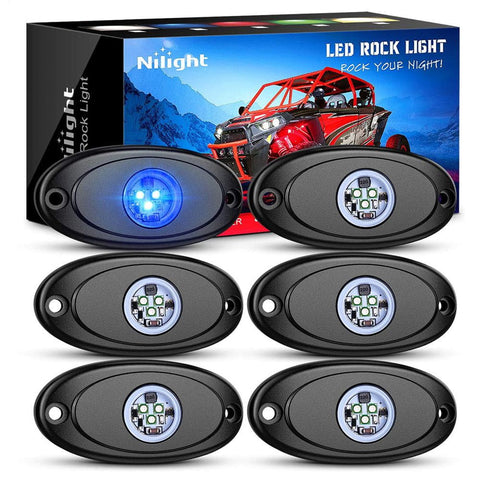 Blue LED Rock Lights (6 Pcs)