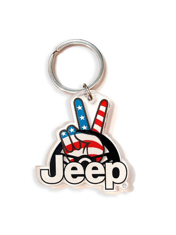 Keychain - Jeep Wave USA (Acrylic)