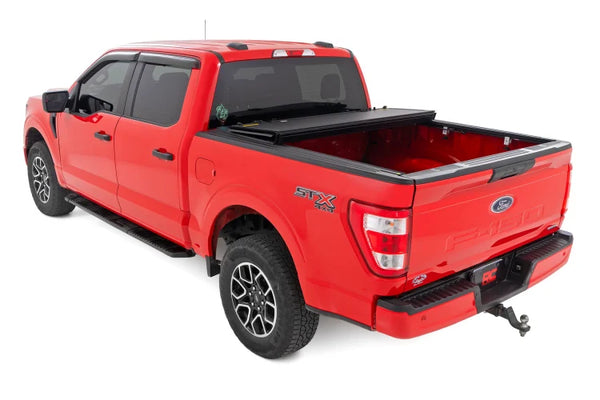 Hard Tri-Fold Flip Up Bed Cover 5'7" Bed | Ford F-150 2WD/4WD (2015-2020)