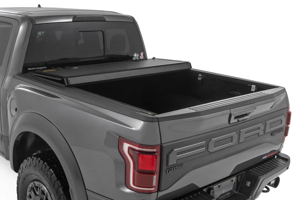 Hard Tri-Fold Flip Up Bed Cover 5'7" Bed | Ford F-150 (21-25)/F-150 Lightning (22-24)