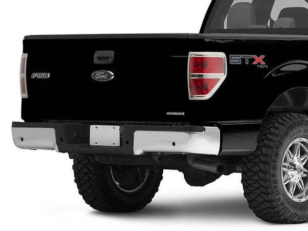 OEM Style Rear Bumper; Pre-Drilled for Backup Sensors; Chrome (09-14 F-150 Styleside)