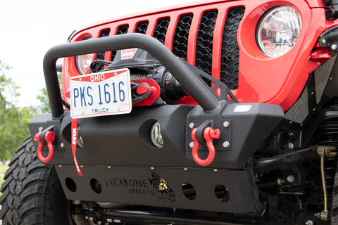 Fishbone Offroad FB22178 Stubby Front Bumper for 18-24 Jeep Wrangler JL & Gladiator JT