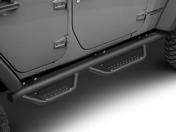 3-Inch Nerf Drop Side Step Bars; Black (07-18 Jeep Wrangler JK 4-Door)