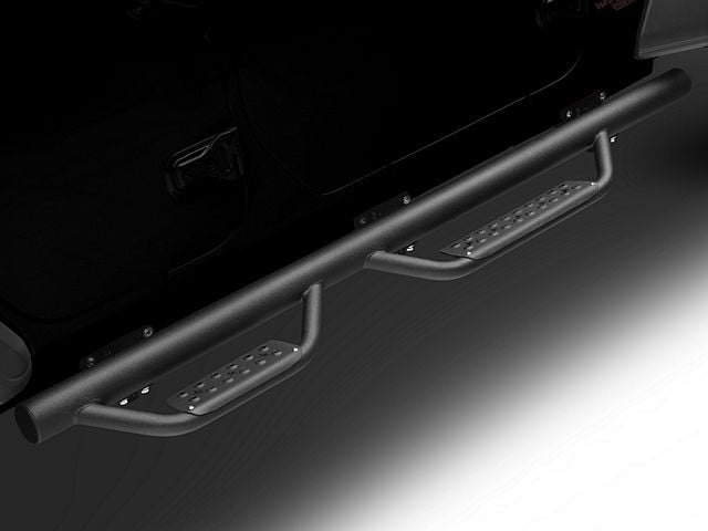 3-Inch Nerf Drop Side Step Bars; Black (18-24 Jeep Wrangler JL 4-Door)