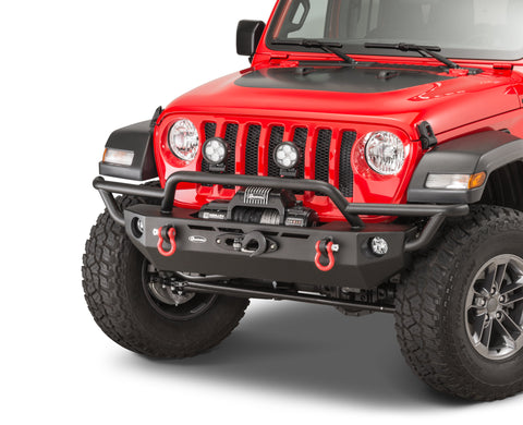 QRC Front Winch Ready Bumper Full Width Without Winch for 18-24 Jeep Wrangler JL and 20-24 Gladiator JT