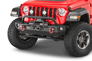 QRC Front Winch Ready Bumper Full Width Without Winch for 18-24 Jeep Wrangler JL and 20-24 Gladiator JT