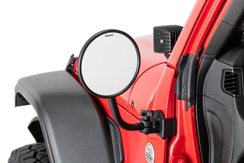Quadratec Quick Release Mirrors with Round Head for 18-24 Jeep Wrangler JL & Gladiator JT