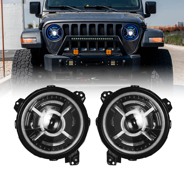 9-Inch RGB-W Halo Headlights