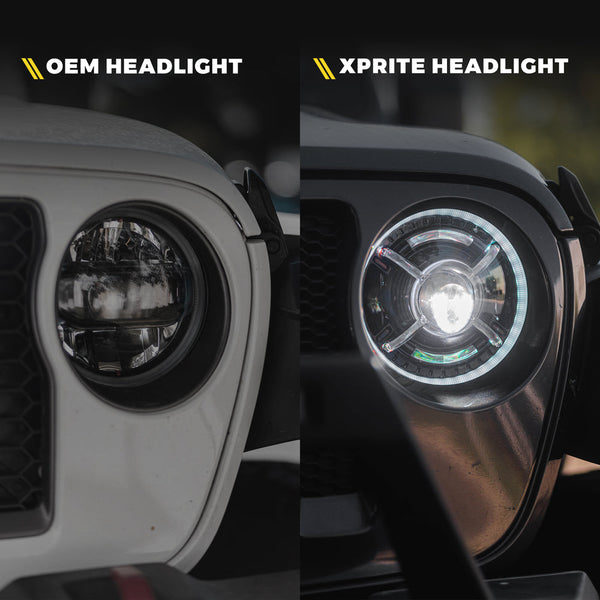 9-Inch RGB-W Halo Headlights