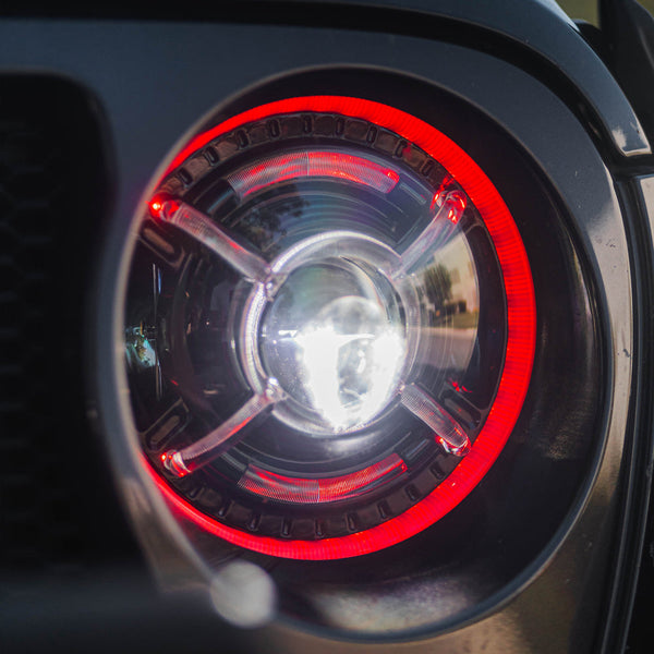 9-Inch RGB-W Halo Headlights