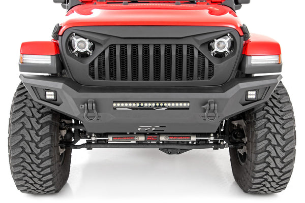 Rough Country 10635 Front Full Width Non-Winch Bumper for 07-24 Jeep Wrangler JL, JK & Gladiator JT