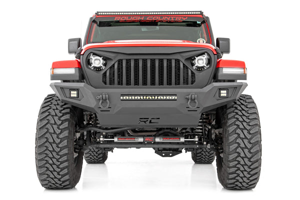 Rough Country 10635 Front Full Width Non-Winch Bumper for 07-24 Jeep Wrangler JL, JK & Gladiator JT